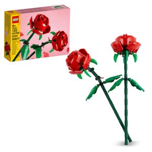 LEGO Creator Rosen, künstliche Blumen-Set, kompatibel mit Blumensträußen als Kinderzimmer- oder Schreibtisch-Deko, Valentinstag-Geschenk für Mädchen, Jungen, Sie und Ihn 40460