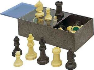Cayro Schachzubehör In Kunststoffbox Brettspiel 19x10x6 Cm Golden  Golden One Size