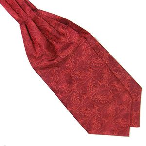 Herren-Krawatte, klassisch, bunt, seidiger Satin, Hochzeit, Bankett, Krawatte, Ascot-Krawatte, Rot
