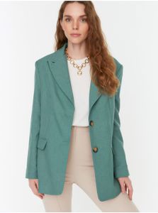 Zelené dámské sako nadměrné velikosti Trendyol