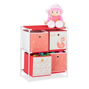 relaxdays Kinderregal Schwan mit Boxen