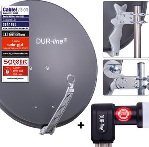 DUR-line Select 75/80cm Komplettanlage anthrazit + Quad LNB DUR-line Select 75/80cm Komplettanlage anthrazit + Quad LNB