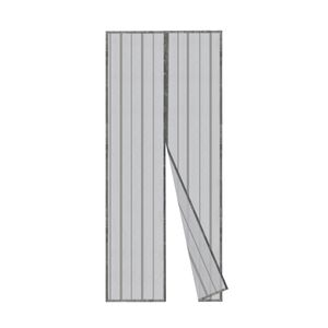 Sekey 80 x 200cm Magnet Fliegengitter Tür Vorhang für Holz, Eisen, Aluminium Türen und Balkon. Einfache Installation Grau