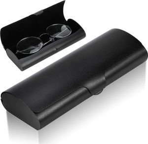 Brillenetui hardcase Aluminium, Metall Lesebrillenetui hartschalen schwarz für Damen und Herren