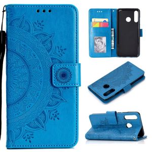 Hülle für Huawei P30 Lite Handyhülle Flip Case Cover Handytasche Mandala Blau