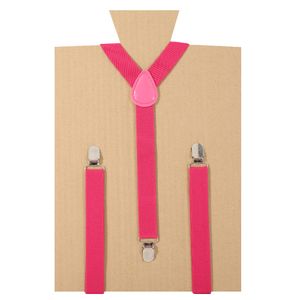 Uni elastische Y-Form Hosenträger Herren Damen verstellbare Clip-on Hosenträger-Rose