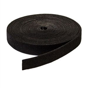 INF Doppelseitiges Klettband / Kabelband 10 m/2 cm Schwarz