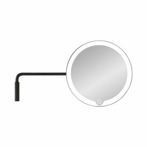 Blomus LED kosmetické zrcátko s držákem na zeď Modo Black, titan, hliník, plast, 66352