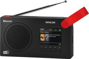 SENCOR SRD 7757B Digitálne rádio, 2,4" LCD displej, tunery DAB+, FM PLL, RDS, 20 predvolieb staníc, Bluetooth, USB pre prehrávanie, microSD