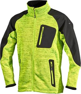 Moderne Strickjacke YSTAD Softshelljacke, neongelb/schwarz, Gr. S Moderne Strickjacke YSTAD Softshelljacke, neongelb/schwarz, Gr. S