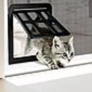 Freetoo Katzenklappe, Katzentuer, Hundeklappe, Fliegengitter, Automatischen Verschluss Haustierklappe, Balkontür mit Katzenklappe, Katzentür mit Tunnel, Installieren Leicht