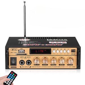 600W HiFi 2-Kanal Verstärker Bluetooth 5.0 Mini Stereo Audio Vollverstärker tragbares UKW-Radio, SD/USB-Karteneingang