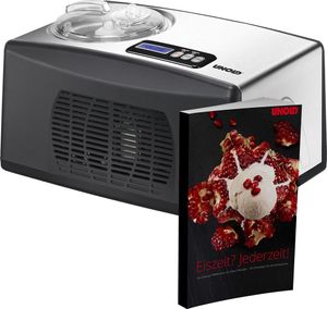 Unold 48906 Eismaschine Cortina inkl. Eisbuch mit 101 Rezepten | Speiseeisbereiter 1,5 L, vollautomatischer, selbstkühlender Kompressor, 150 Watt