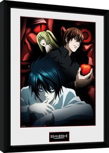 DEATH NOTE - Framed print "Light, L and Misa"