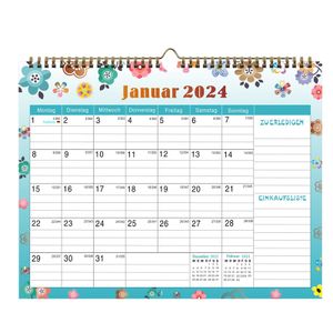 winterbeauy rodinný plánovací kalendář 2024. 2024 nástěnný kalendář. Německý