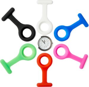 Pulox Schwesternuhr Set mit 6 Silikonhüllen