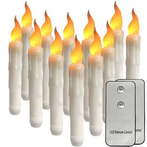 12Pack Led Kerzen Flackernde Flamme Kerzenlichter Batteriebetrieben Kegel Kerze Lichter Mit Fernbedienung Für Weihnachten Xmas, Baum Hochzeit, Party, Abendessen Geburtstag, Kirche