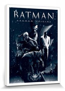 Batman Poster Leinwandbild Auf Keilrahmen - Arkham Origins, Joker, Copperhead, Black Mask, Deathstroke (40 x 30 cm)