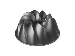 Kaiser Inspiration Design-Gugelhupfform 25 cm, mit geometrischer Oberflächenstruktur, Aluminiumguss, antihaftbeschichtet, gleichmäßige Bräunung