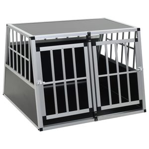 Hommie® Hundetransportbox mit Doppeltür 94 x 88 x 69 cm - Gewicht:19,1