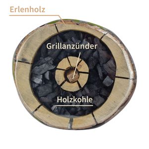 X4-LIFE Öko Grill - Einweg-Grill Campinggrill inkl. Holzkohle und Anzünder - umweltfreundlich