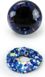 Sicherheitsaugen mit Glitzer 16 mm orangeblau