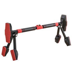 SPORTNOW Klimmzugstange, verstellbar Klimmzüge mit Pegelmessgerät, für Türrahmen, mit Dreiecksstütze, maximale Belastung 225kg, Schwarz
