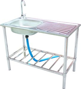 Garden Pleasure Edelstahl Spüle Camping Waschtisch Spülbecken Spültisch Küche