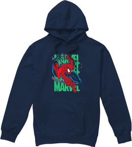 Spider-Man - "Wall Crawling" Kapuzenpullover für Herren TV4709 (S) (Marineblau)