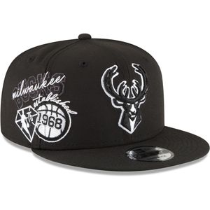 New Era Snapback Cap - NBA BACK HALF Milwaukee Bucks