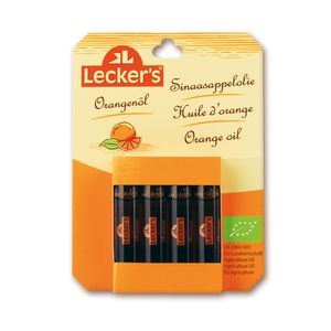 Lecker's Orangenöl (naturreines Aroma) 4 x 2ml
