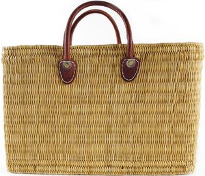 Seegrastasche mit Griffen aus Leder Größe M 44x18x30 Seegrastasche mit Griffen aus Leder Größe M 44x18x30