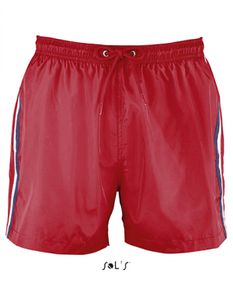 Herren Sunrise Swimshorts - 'Pongee Polyester - Farbe: Red - Größe: L