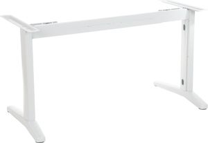 Kovový rám na písací stôl (STL), nastaviteľná dĺžka, nastaviteľné nohy, výška 72,5 cm, biela
