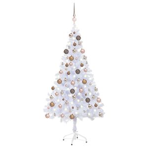 vidaXL Umelý vianočný stromček osvetlenie ozdoby 150cm 380 vetiev