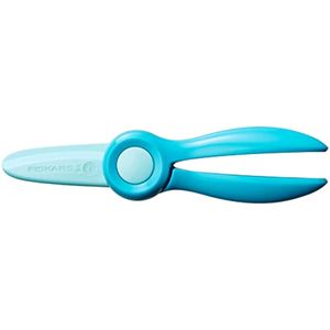 Fiskars Kinderschere, Ab 2 Jahren, Zum Erlernen des Schneidens, Länge: 13 cm, Klingen und Griffe aus Kunststoff, Blaugrün, Starter, 1064066