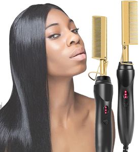 Culmling Hot Comb Straighteners, Electric Hair Straightener For Thick Afro Hair, Wig, Beard, Hot Anti-scald Portable Curling1pc