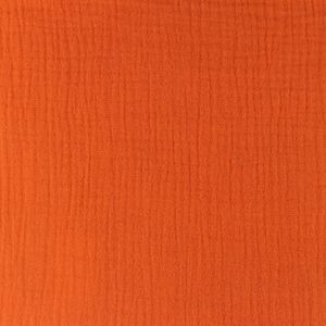 Organic Musselin Kim Orange, Uni 150 g/m², 100 Baumwolle, glatt/fein, 0,5 m, Meterware