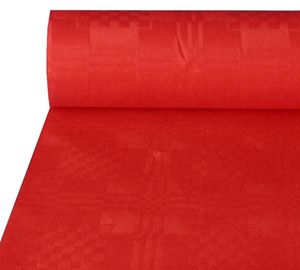 Papstar Damasttischtuch rot 50 x 1m 12573