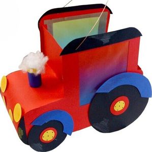 Laternen Bastelset Traktor von Prell, 3 Stück