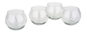 VBS Teelichtglas "Bowl", Ø 6,7 cm, 4 Stück