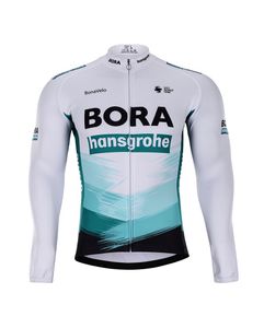 Bonavelo Langarm Fahrradtrikot für den Winter - BORA 2021 WINTER - Schwarz/Grün/Weiß M