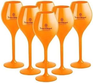 Veuve Clicquot Champagnergläser Becher Orange 6er Set