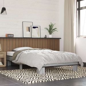 Rám postele sivý Sonoma 90x190 cm materiál na báze dreva a kovu