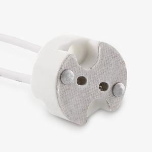 kwmobile 11x GU5.3 Fassung mit 12V Kabel - MR16 Bauform - 0,75mm² Kabeldurchmesser - Keramik Sockel - GU 5.3 Fassungen Halogen und LED Leuchtmittel