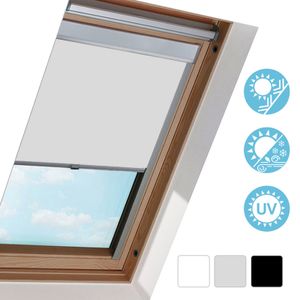 VINGO Verdunkelungsrollo Dachfensterrollo Dachfenster Sonnenschutz 100% Verdunkelung Thermorollo Fenstersysteme Dachfenster F06 für Velux