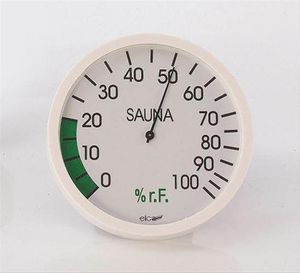 Eliga Hygrometer für Sauna Ø120mm weiß