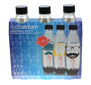 Sodastream 1741322310 3x plastová fľaša "Hipster" 1 l na zavlažovanie pitnou vodou
