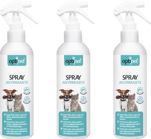 OptiPet 3x250ml Flohspray für Tiere Zeckenspray  gegen Milben Zecken Flohschutz für Hunde und Katzen