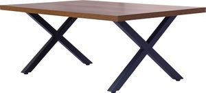 riess-ambiente Industrial Couchtisch LOFT 120cm natur schwarz Eisen X-Gestell Beistelltisch Tisch